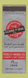 Matchbook Cover - Peerless Model Laundry Mattoon IL low phone # WEAR