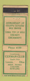 Matchbook Cover - German Club Lorain OH low phone # WEAR