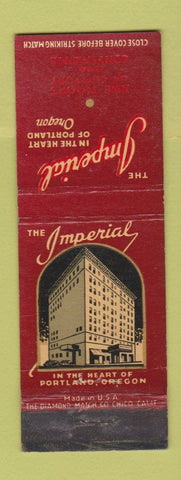 Matchbook Cover - Imperial Hotel Portland OR