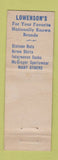 Matchbook Cover - George Lowenson Clothes Portland OR WEAR