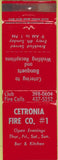 Matchbook Cover - Cetronia Fire Co and Restaurant