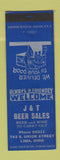 Matchbook Cover - J&T Beer Sales Lima OH SAMPLE WEAR