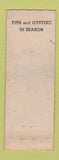 Matchbook Cover - Manhattan Cafe Jefferson City MO