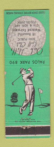 Matchbook Cover - Oak Hills Golf Club Palos Park IL Palos Heights?