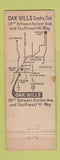 Matchbook Cover - Oak Hills Golf Club Palos Park IL Palos Heights?