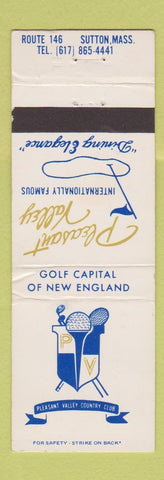 Matchbook Cover - Pleasant Valley Country Club Golf Sutton MA WEAR