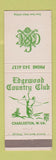 Matchbook Cover - Edgewood Country Club Charleston WV