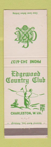 Matchbook Cover - Edgewood Country Club Charleston WV