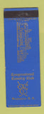 Matchbook Cover - Congressional Country Club Washington DC