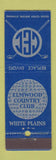 Matchbook Cover - Elmwood Country Club White Plains NY