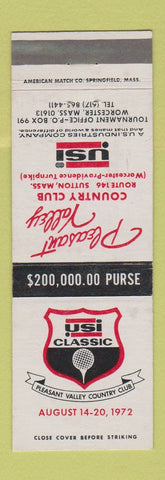Matchbook Cover - Pleasant Valley Country Club Golf Sutton USI 1972