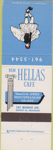 Matchbook Cover - New Hellas Cafe Detroit MI girlie?