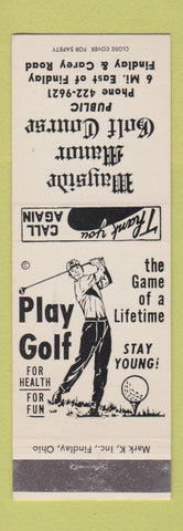 Matchbook Cover - Wayside Manor Golf Course Findlay OH