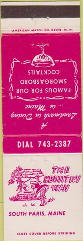 Matchbook Cover - The Country Way South Paris ME girlie wishing well