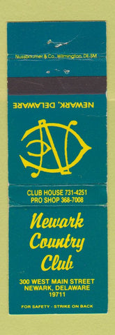 Matchbook Cover - Newark Country Club Newark DE WORN