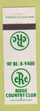 Matchbook Cover - Ridge Country Club