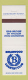 Matchbook Cover - Briarwood Country Club Meridian MS