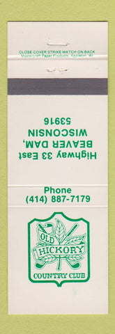 Matchbook Cover - Old Hickory Country Club Beaver Dam WI