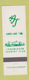 Matchbook Cover - Longmeadow Country Club MA