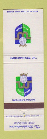 Matchbook Cover - Washingtonian Country Club Gaithersburg MD