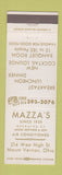 Matchbook Cover - Mazza's Restaurant Mount Vernon OH