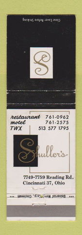 Matchbook Cover - Schuller's Restaurant Motel Cincinnati OH WEAR