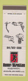 Matchbook Cover - Ruger Stratton Equipment Uhrichsville OH