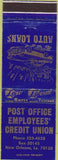 Matchbook Cover - Post Office Credit Union New Orleans LA