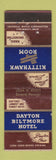 Matchbook Cover - Dayton Biltmore Hotel Dayton OH Kittyhawk Room