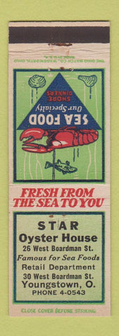 Matchbook Cover - Star Oyster House Youngstown OH