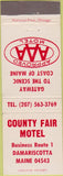 Matchbook Cover - Country Fair Motel Damariscotta Me
