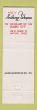 Matchbook Cover - Hotel Anthony Wayne Akron OH