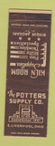 Matchbook Cover - Potters Supply East Liverpool OH Kiln Room