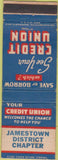 Matchbook Cover - Jamestown Credit Union