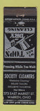 Matchbook Cover - Society Cleaners Warren OH