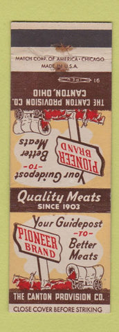 Matchbook Cover - Pioneer Brand Meats Canton OH