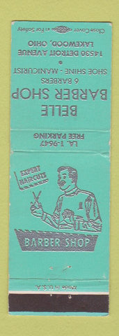 Matchbook Cover - Belle Barber Shop Lakewood OH WEAR