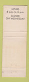 Matchbook Cover - Belle Barber Shop Lakewood OH WEAR