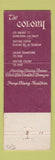 Matchbook Cover - The Colony Restaurants Cincinnati OH
