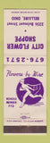 Matchbook Cover - City Flower Shoppe Bellaire OH