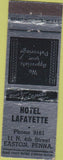 Matchbook Cover - Hotel Lafayette Easton PA