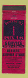 Matchbook Cover - Reeders' Service Store Akron OH WEAR