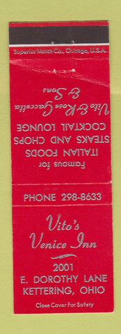 Matchbook Cover - Vito's Venice Inn Kettering OH