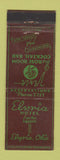Matchbook Cover - Elyria Hotel OH
