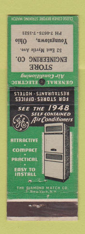 Matchbook Cover - GE Air Conditioners 1948 Youngstown OH
