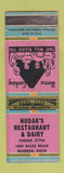 Matchbook Cover - Hudak's Restaurant Dairy Warren OH