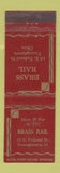 Matchbook Cover - Brass Rail Youngstown OH WEAR