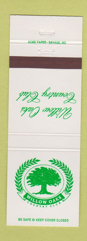 Matchbook Cover - Willow Oaks Country Club Richmond? VA?