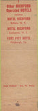 Matchbook Cover - Hotel Richford Erie PA