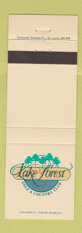 Matchbook Cover - Lake Forest Golf and Country Club St Louis? MO